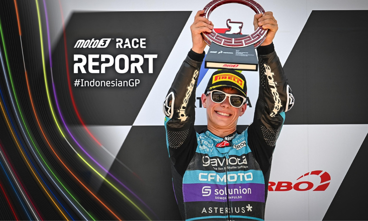 Máximo Quiles campeón mundial de Moto3 2026 con CFMOTO Aspar en el Gran Premio de Indonesia